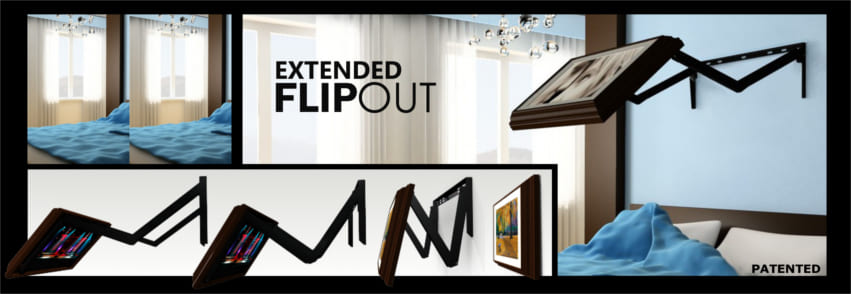 Flip out Hidden TV lift for Bed
